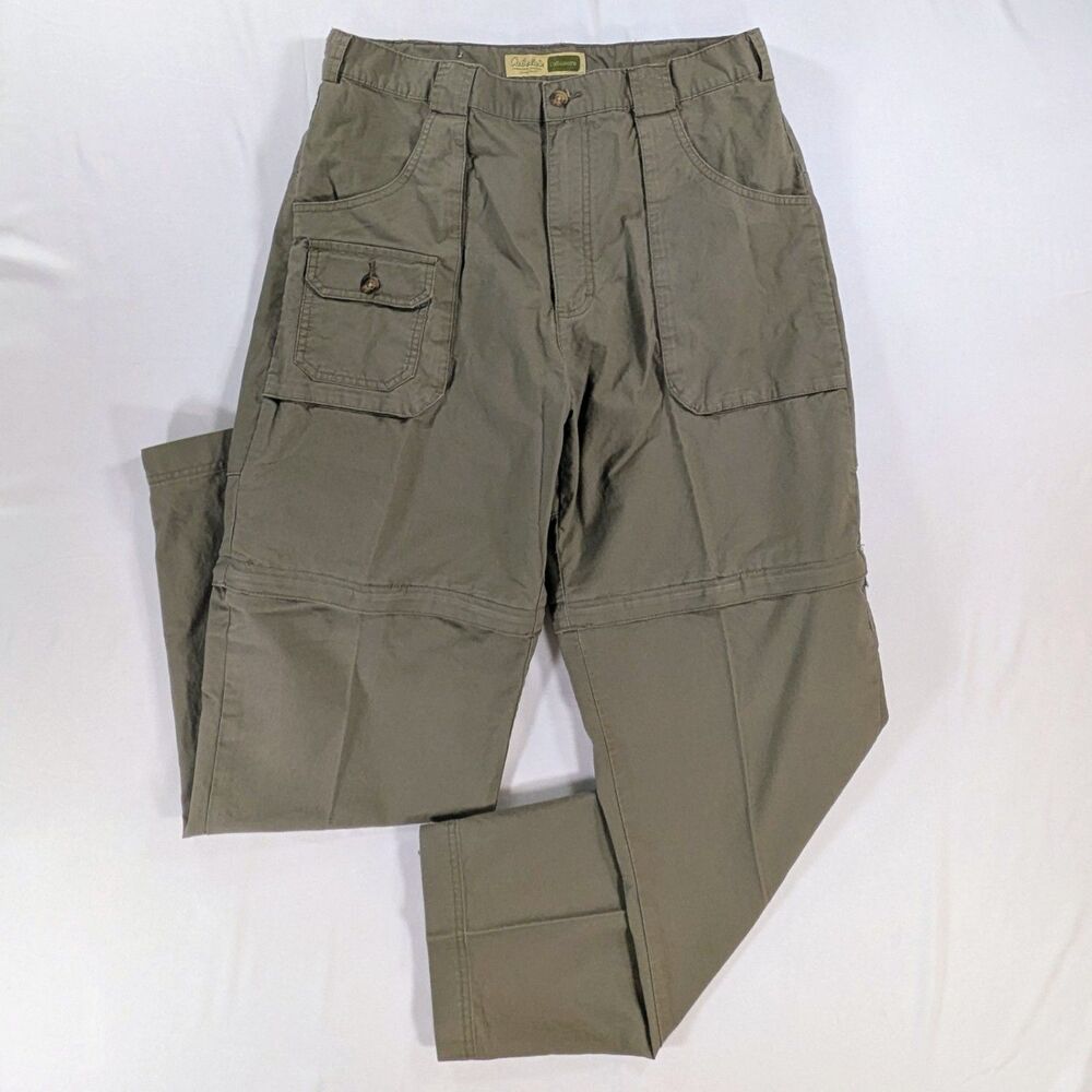 Cabela's Outdoor Mens Convertible Zip-Off Cargo Pants Safari 34x30 Hiking Cotton